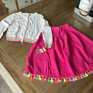 Cat & Jack cardigan and skirt